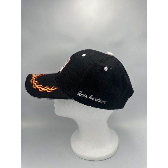 Vintage Dale Earnhardt Sr. #3 Black Embroided Adjustable Hat‎ NASCAR 90s Flames - Picture 3 of 7